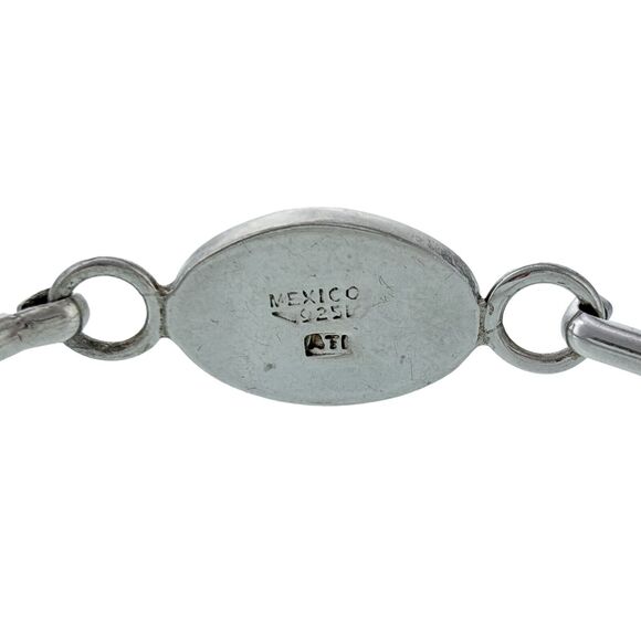 Vintage ATI Mexico Sterling 925 Oval Hook Bangle Bracelet 7" - Picture 3 of 7